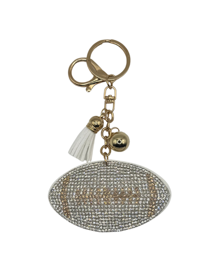 Football Rhinestone Keychain