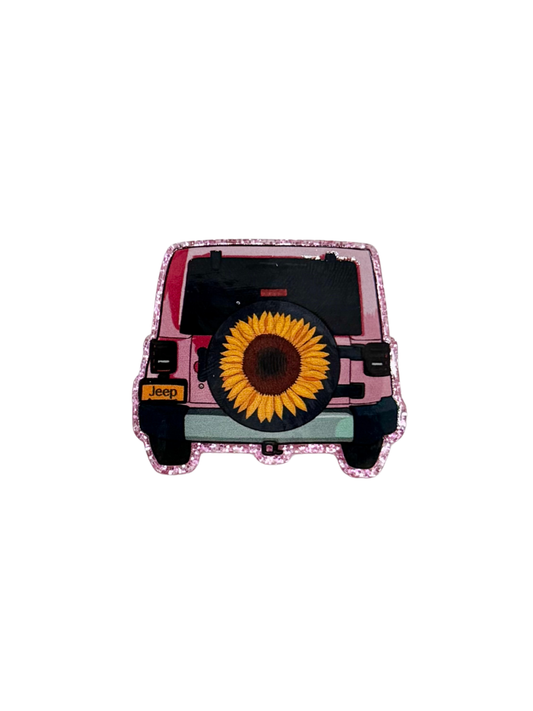 Sunflower Jeep Acrylic