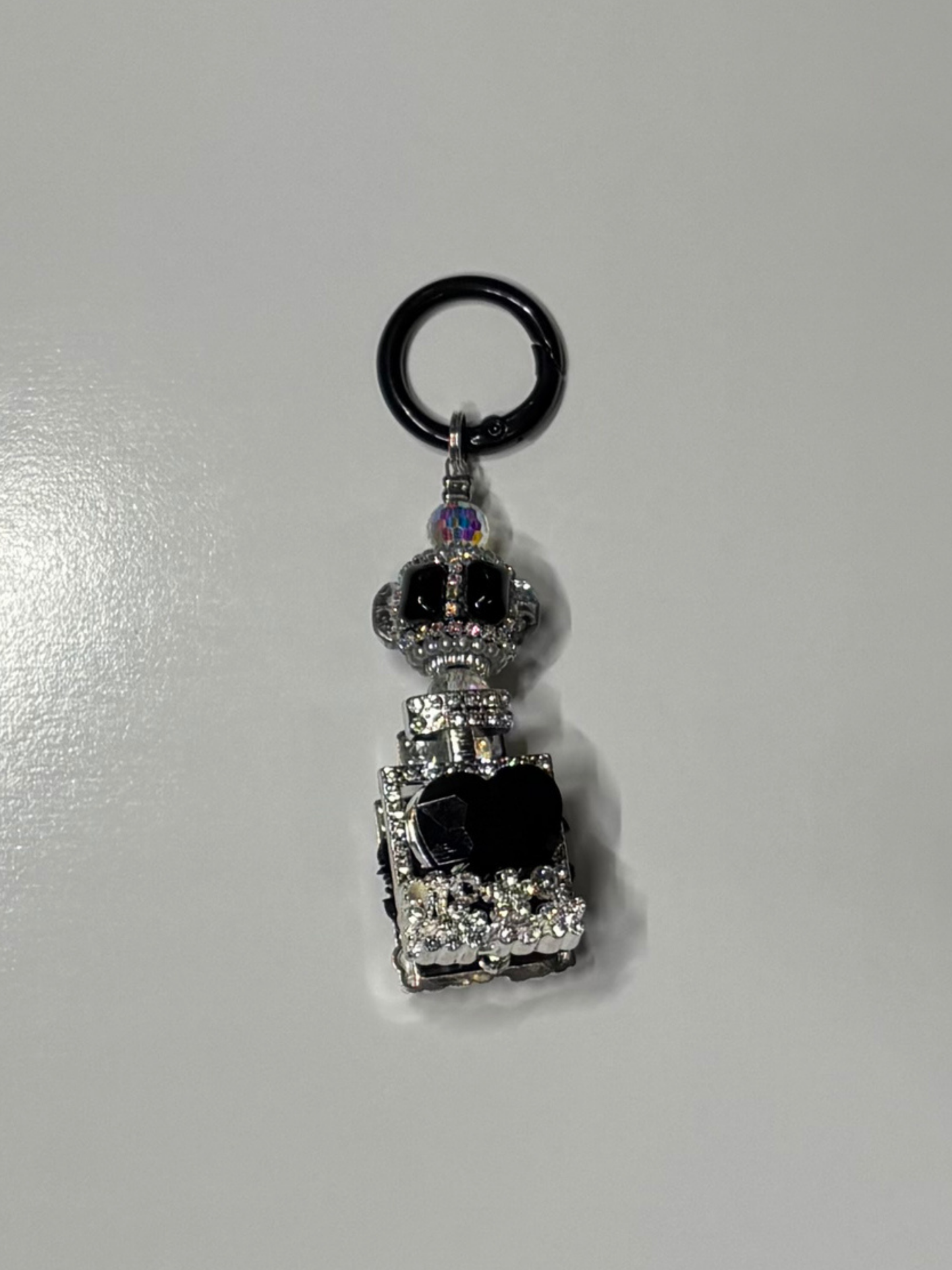 #11 Black Perfume Bottle Keychain