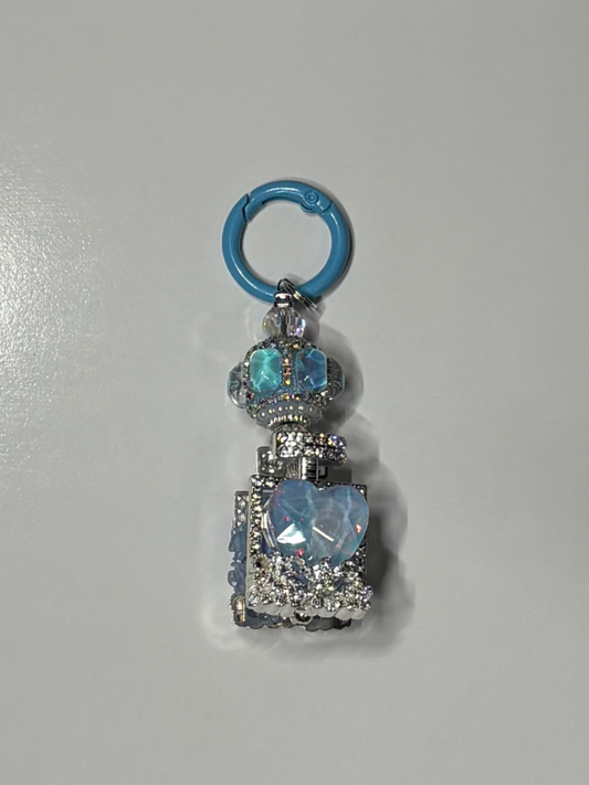 #9 Blue Perfume Bottle Keychain