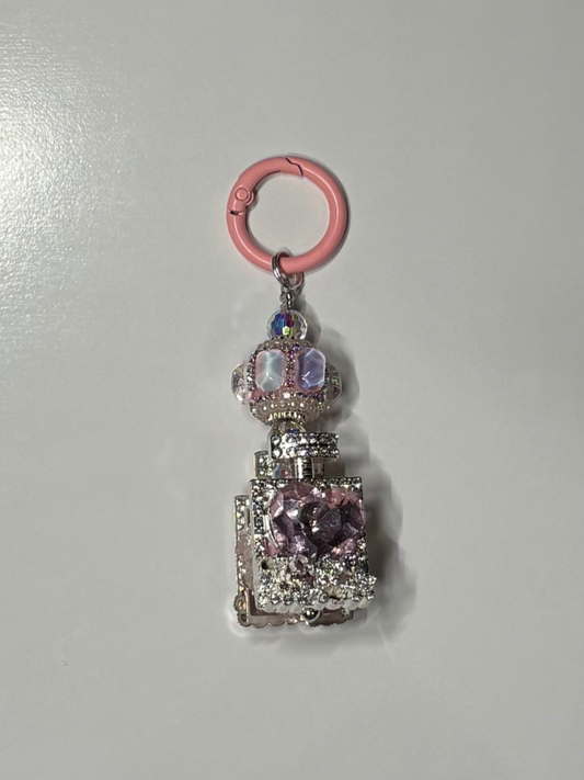 #6 Pink Perfume Bottle Keychain