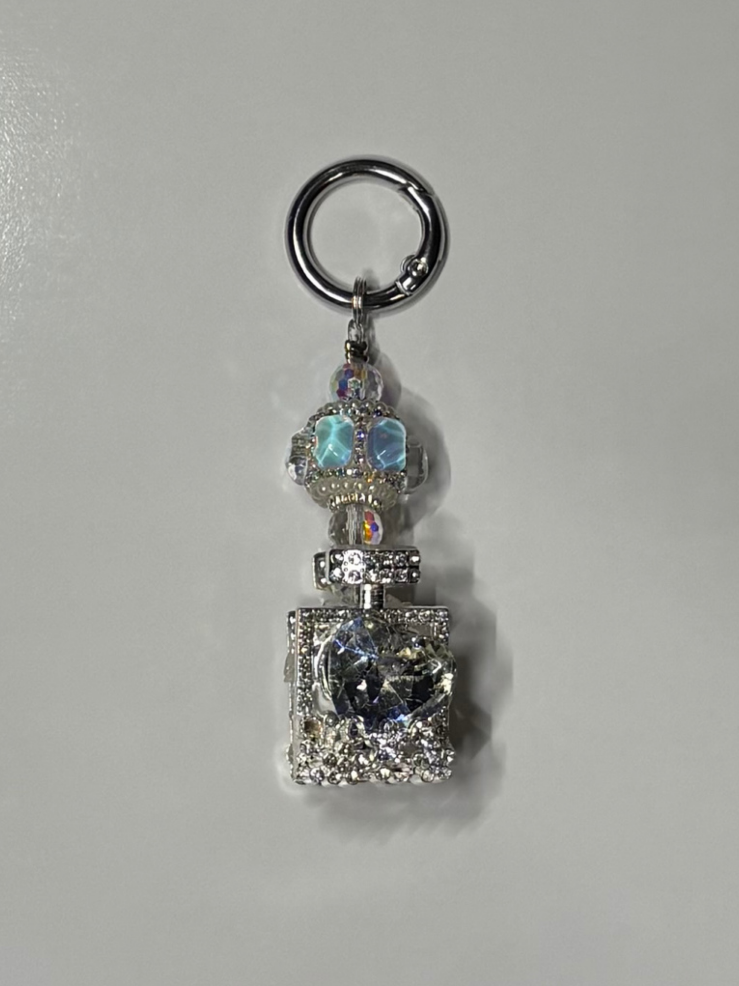 #8 Clear Perfume Bottle Keychain