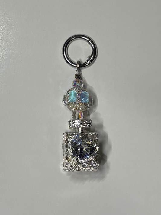 #8 Clear Perfume Bottle Keychain