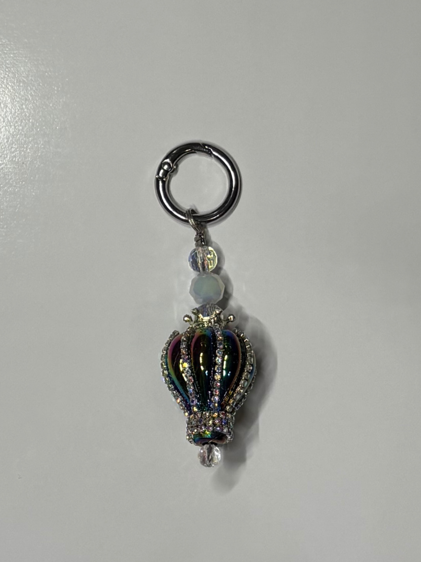 #1 Black Hot Air Balloon Keychain