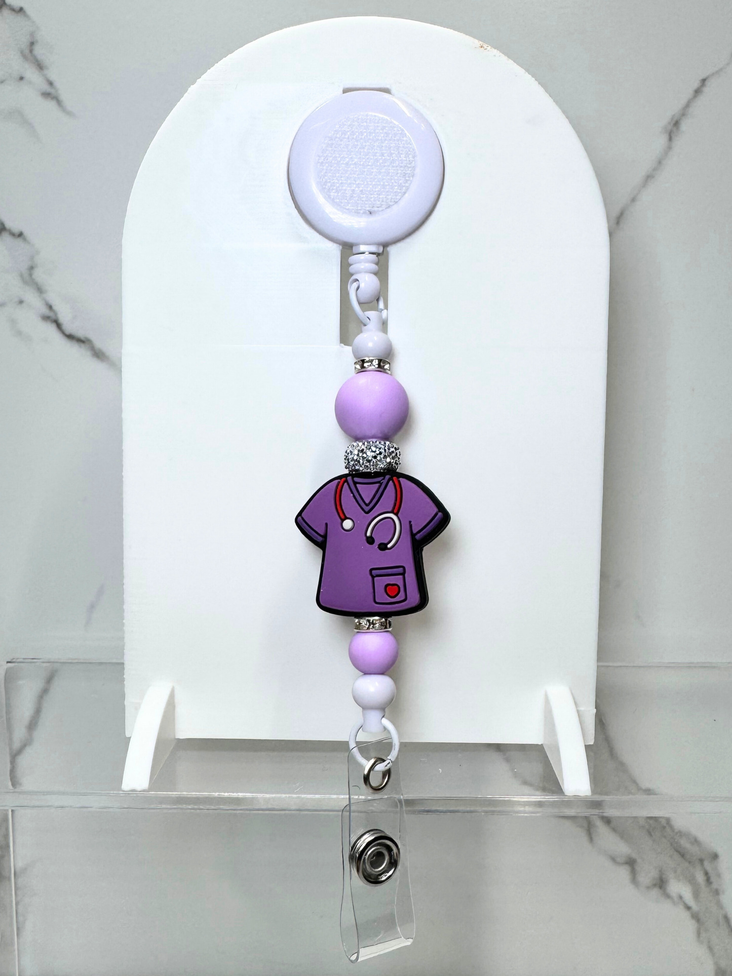 Purple Scrubs Badge Reel (NO ACRYLIC)