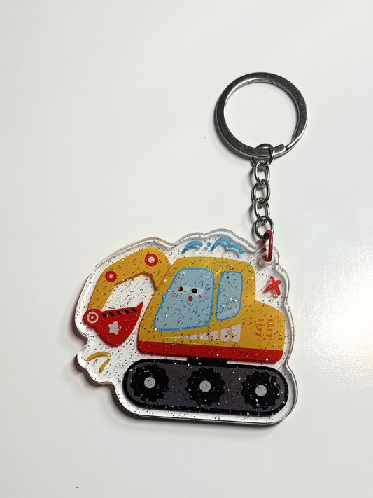 #28 Excavator Keychain