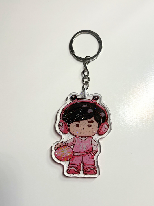 #4 Basketball Keychain
