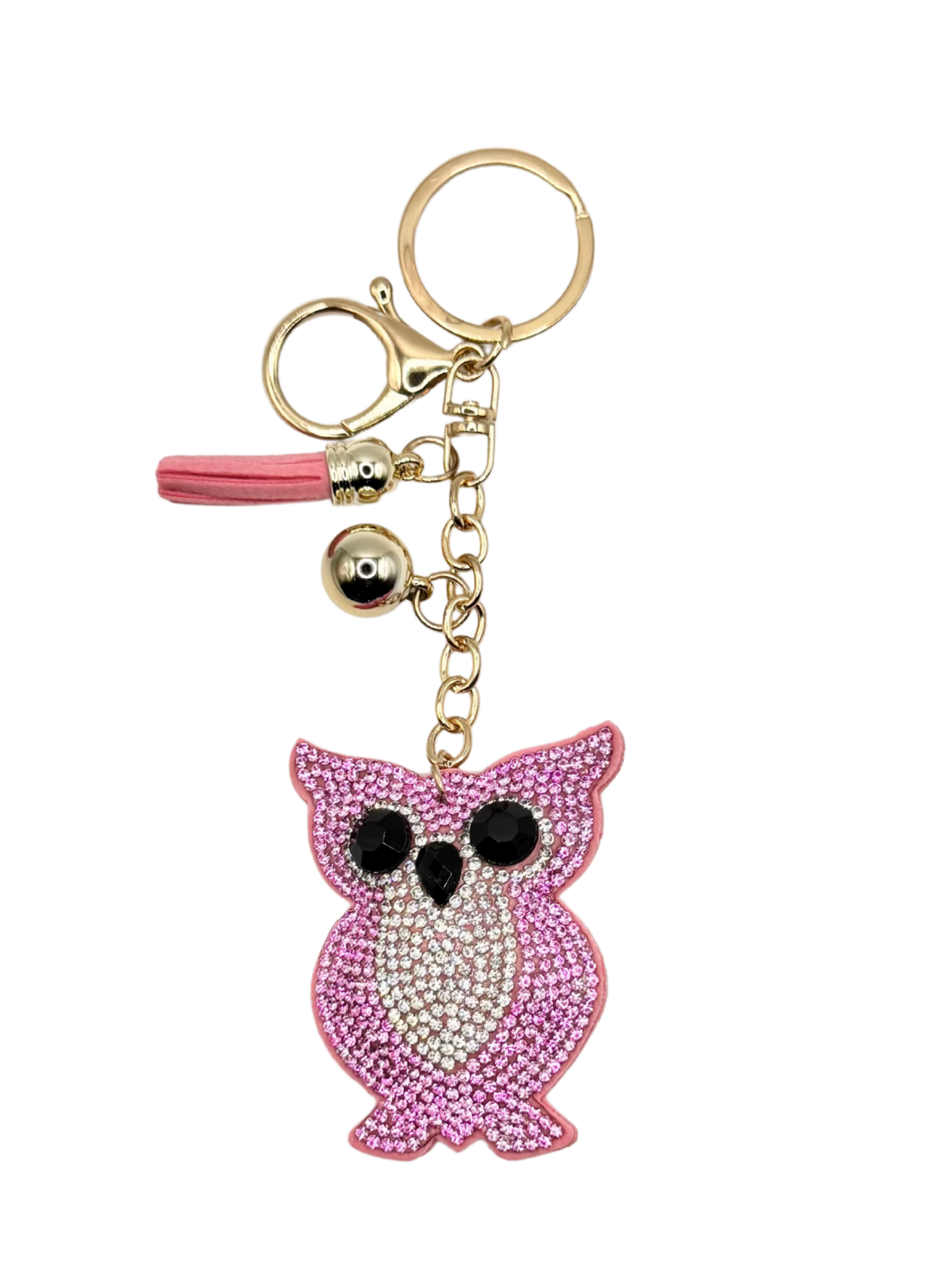 Owl Rhinestone Keychain
