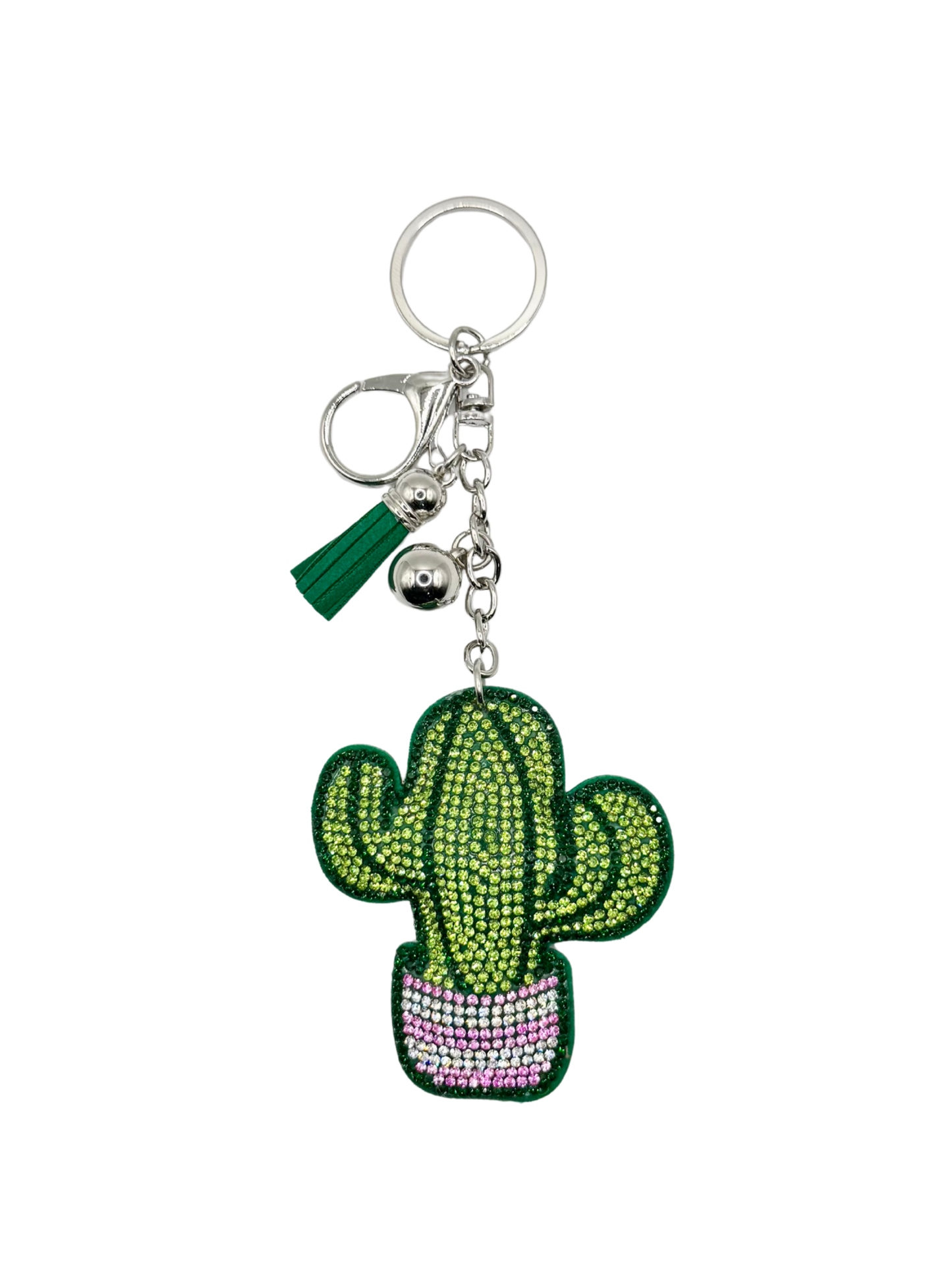 Cactus Rhinestone Keychain