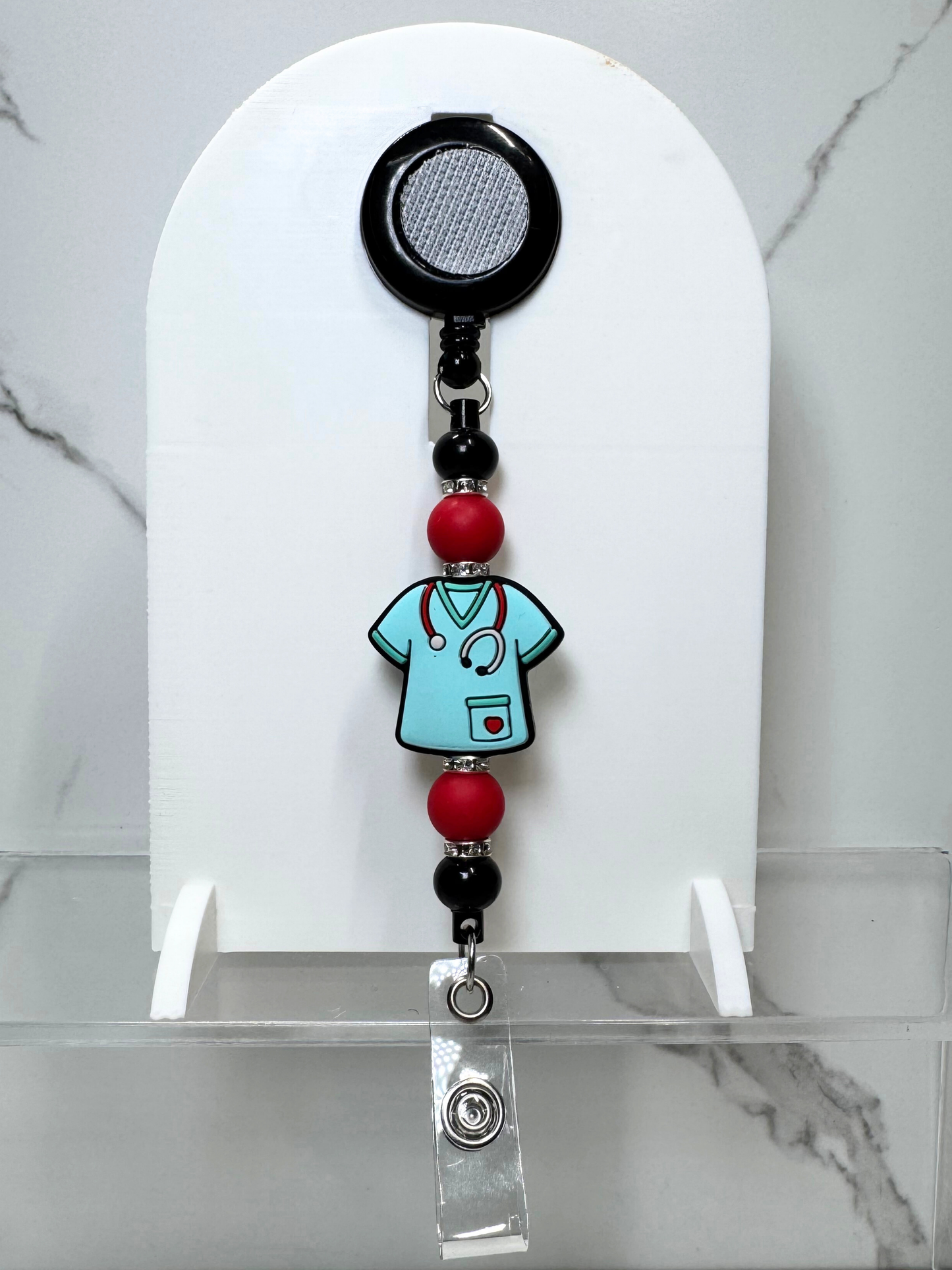 Blue Scrubs Badge Reel (NO ACRYLIC)