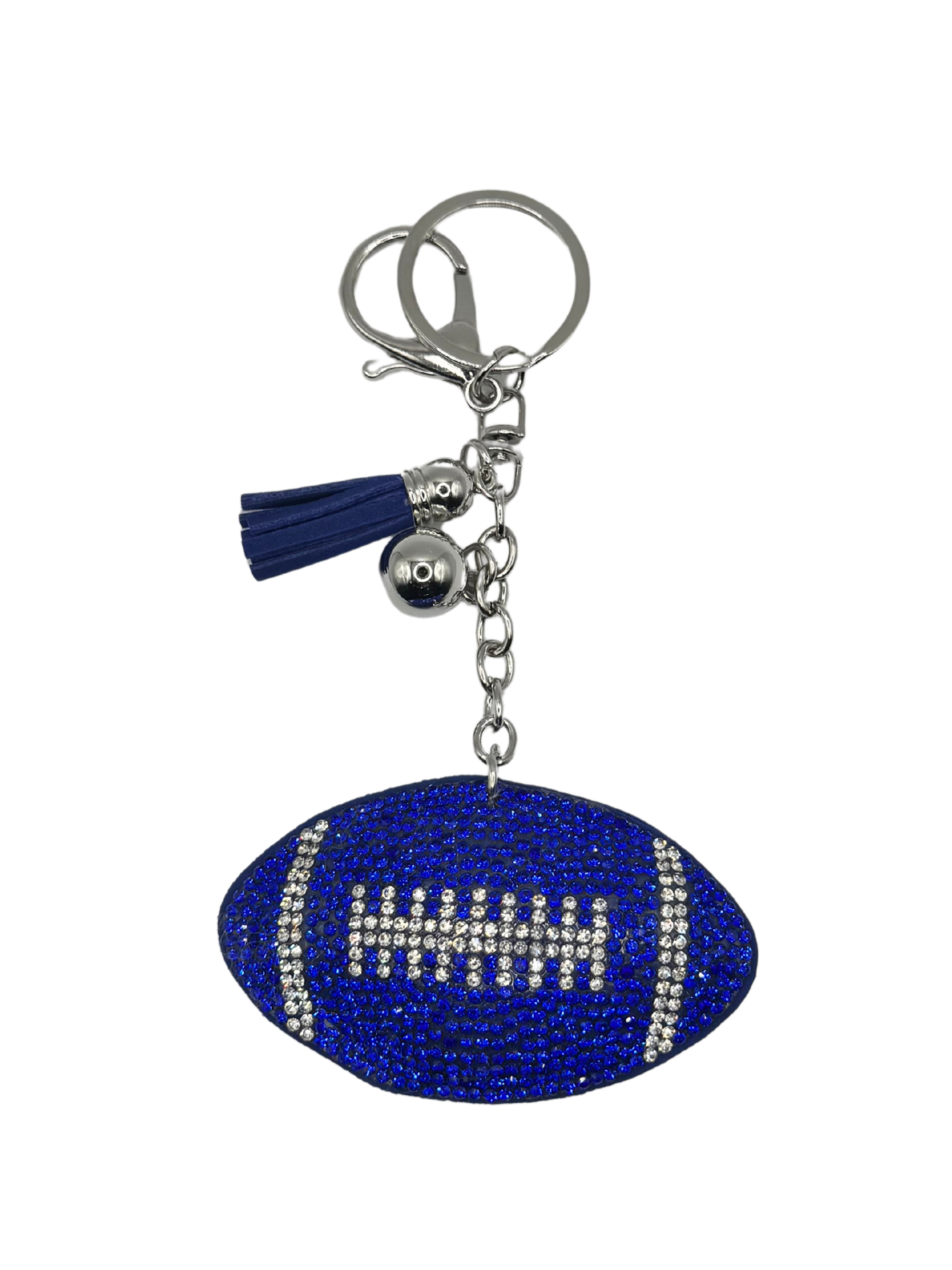 Football Rhinestone Keychain
