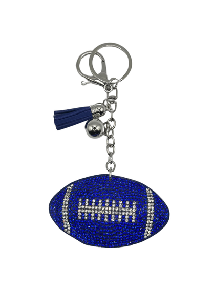 Football Rhinestone Keychain