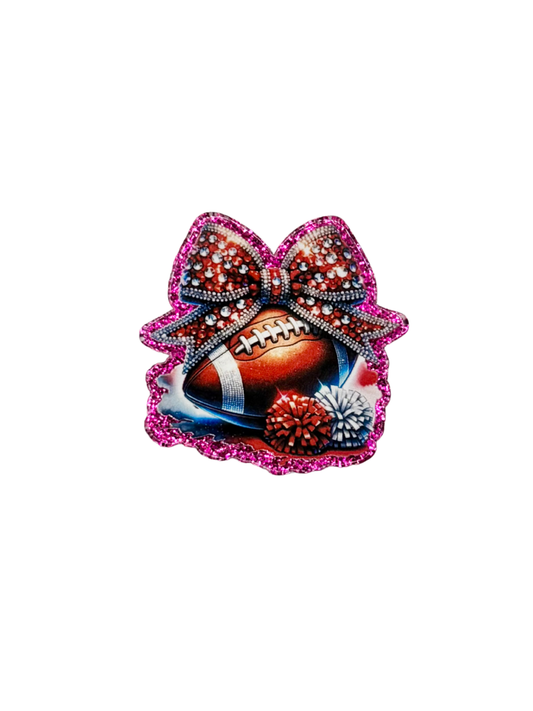 Football Diamond Bow Acrylic