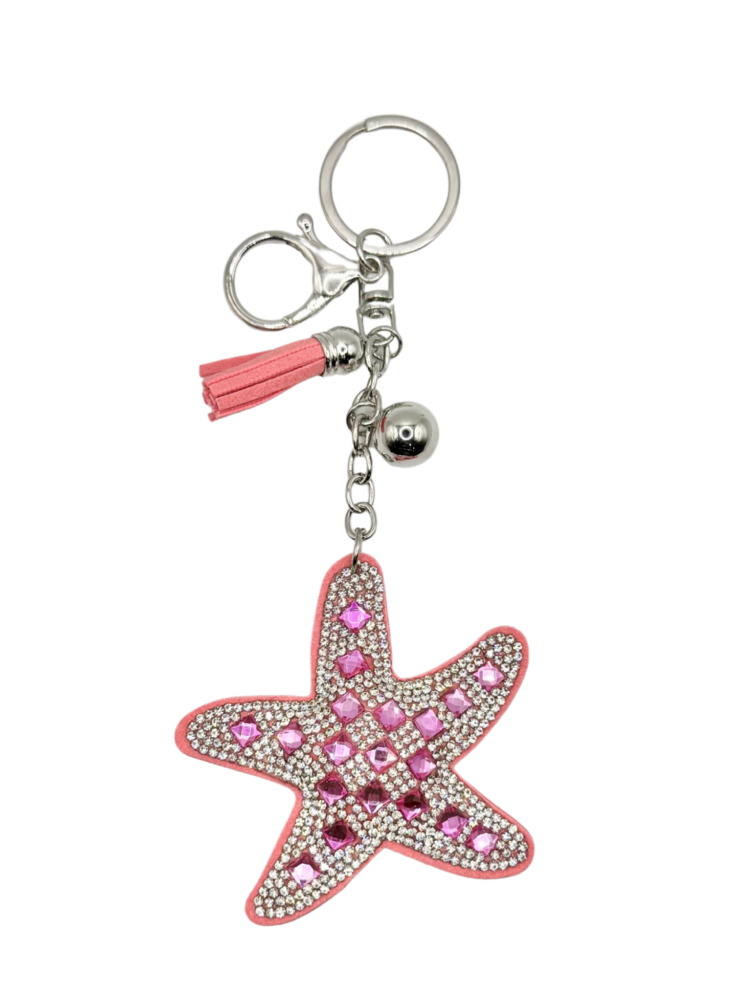 Starfish Rhinestone Keychain