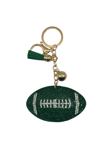 Football Rhinestone Keychain