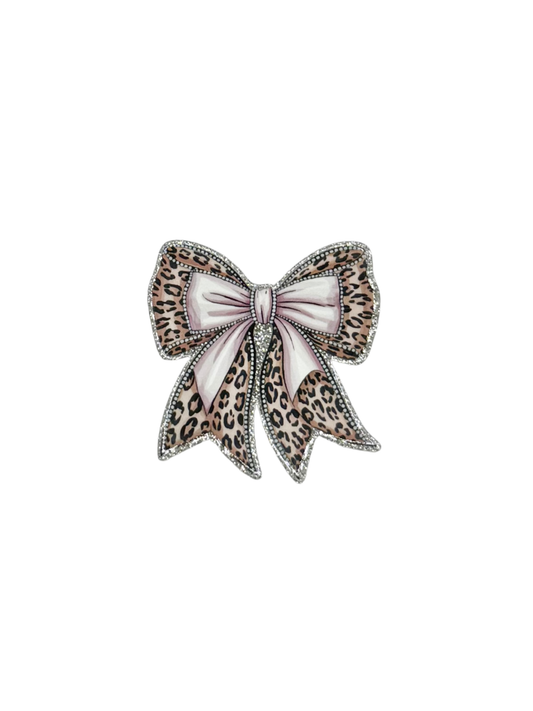 Leopard Bow Acrylic