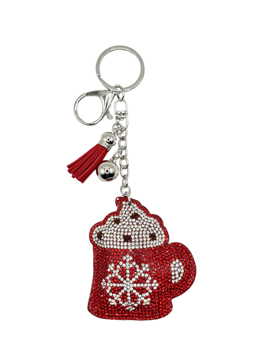 Hot Chocolate Rhinestone Keychain