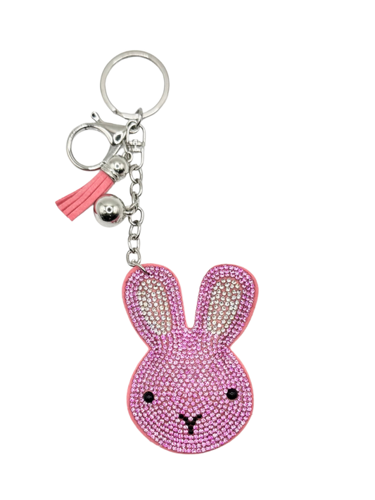 Bunny Rhinestone Keychain