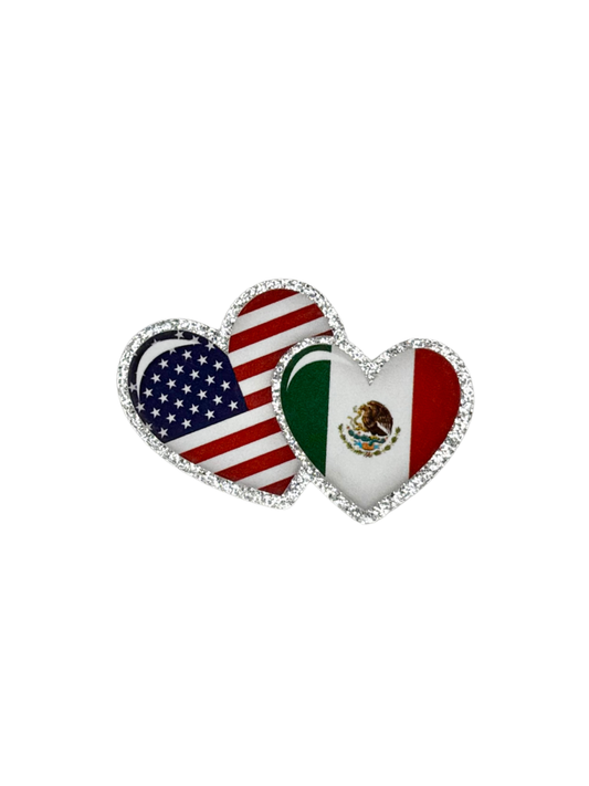 US Mexico Heart Acrylic