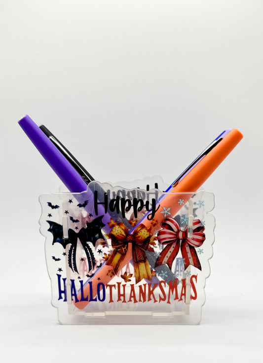 Happy Hallothanksmas Pen Holder
