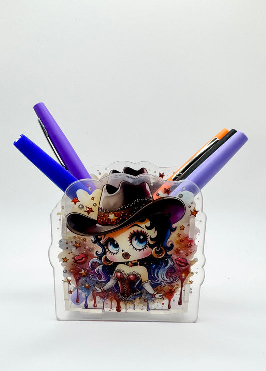Cowgirl Betty Pen Holder