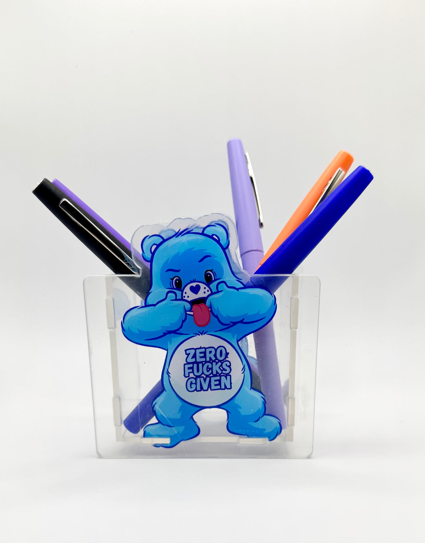 Blue Swear Bear Pen Holder