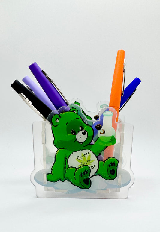 Green Swear Bear Pen Holder