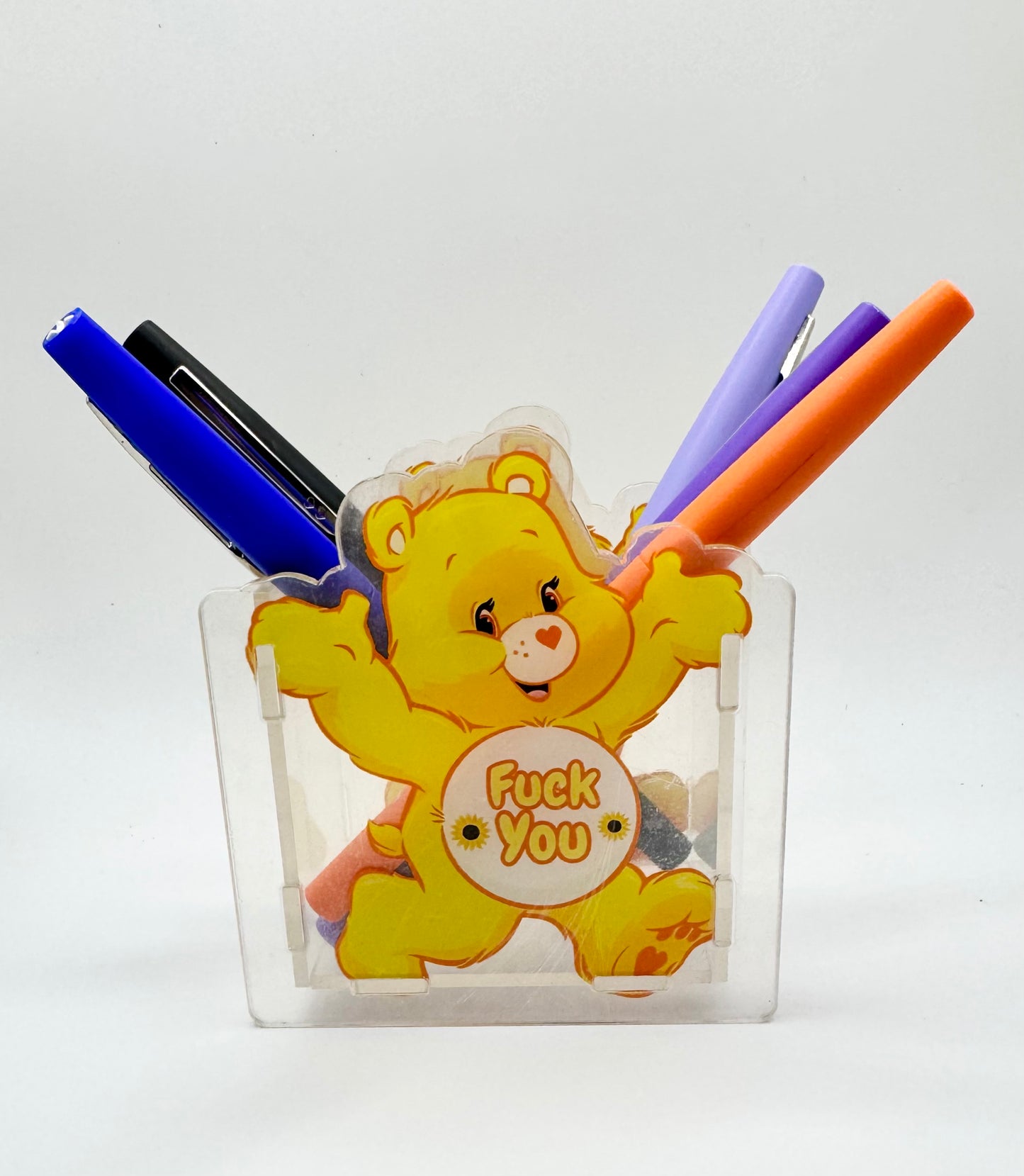 Yellow Swear Bear Pen Holder