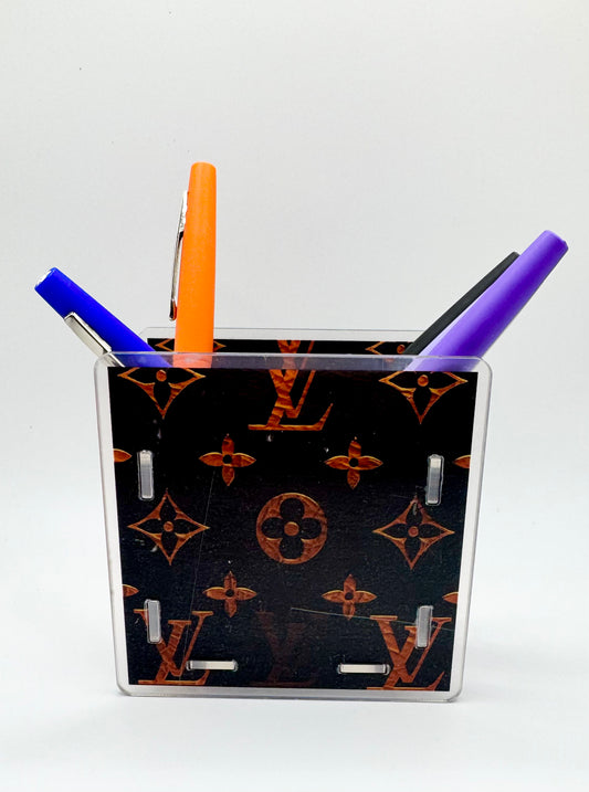 Brown LV Pen Holder