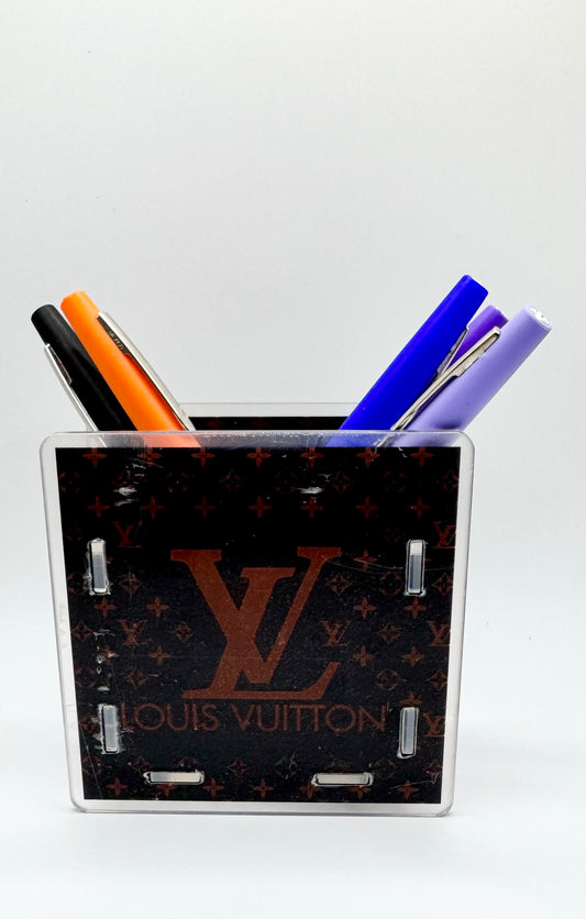 Brown LV Pen Holder