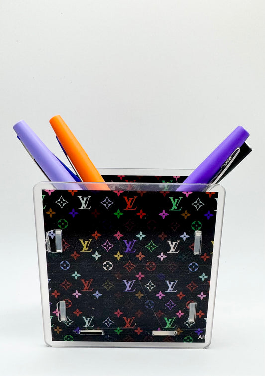 Rainbow LV Pen Holder