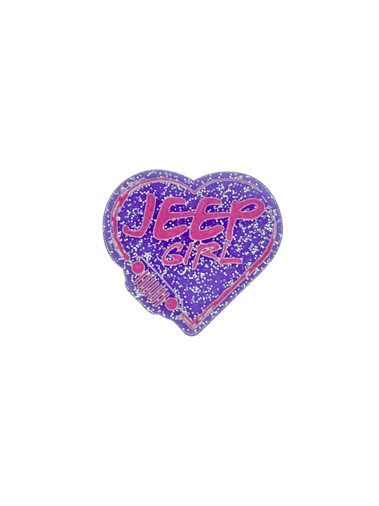 Jeep Girl Heart Acrylic