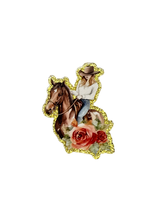 Cowgirl Horse Acrylic